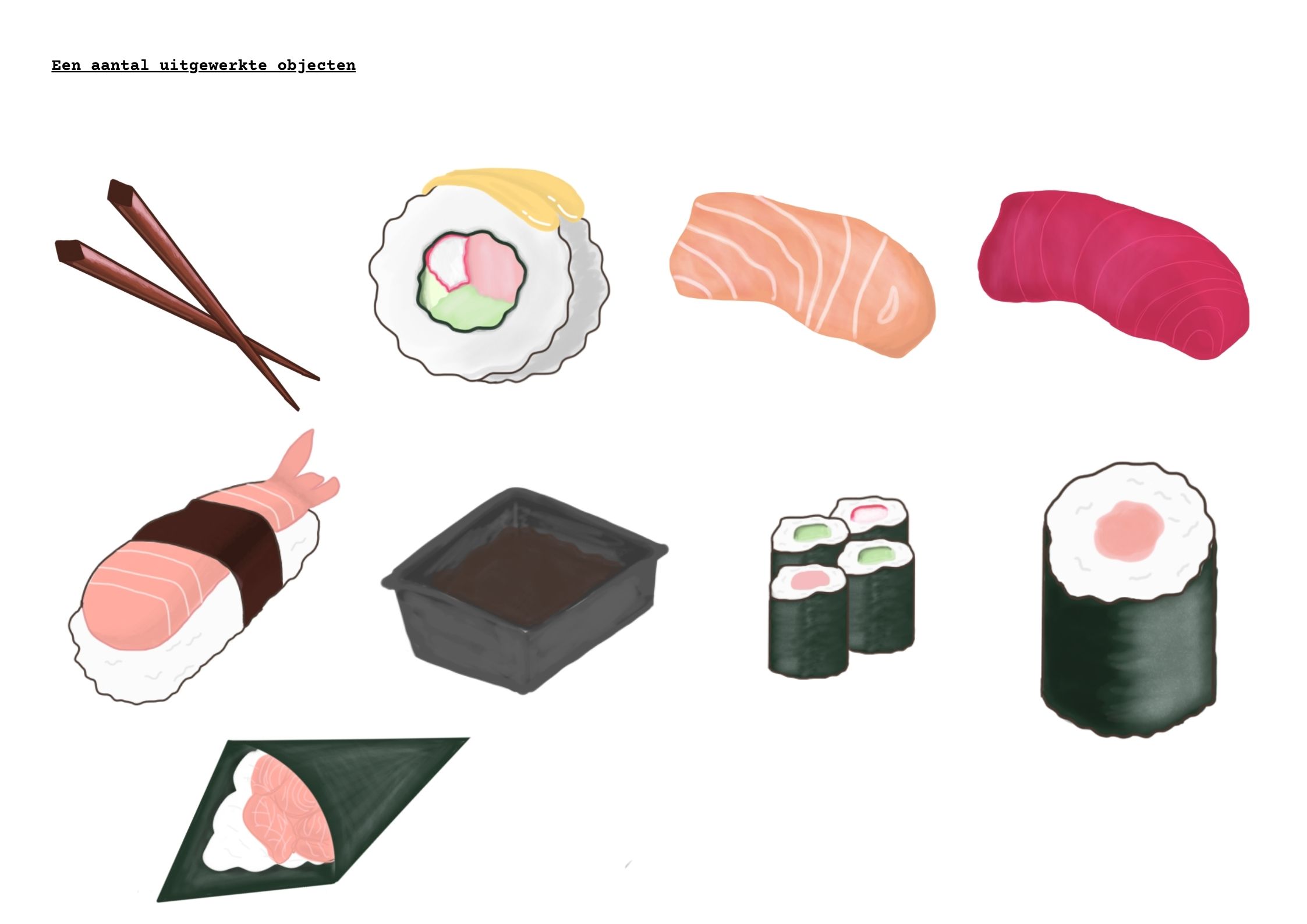 mindmap about sushi project